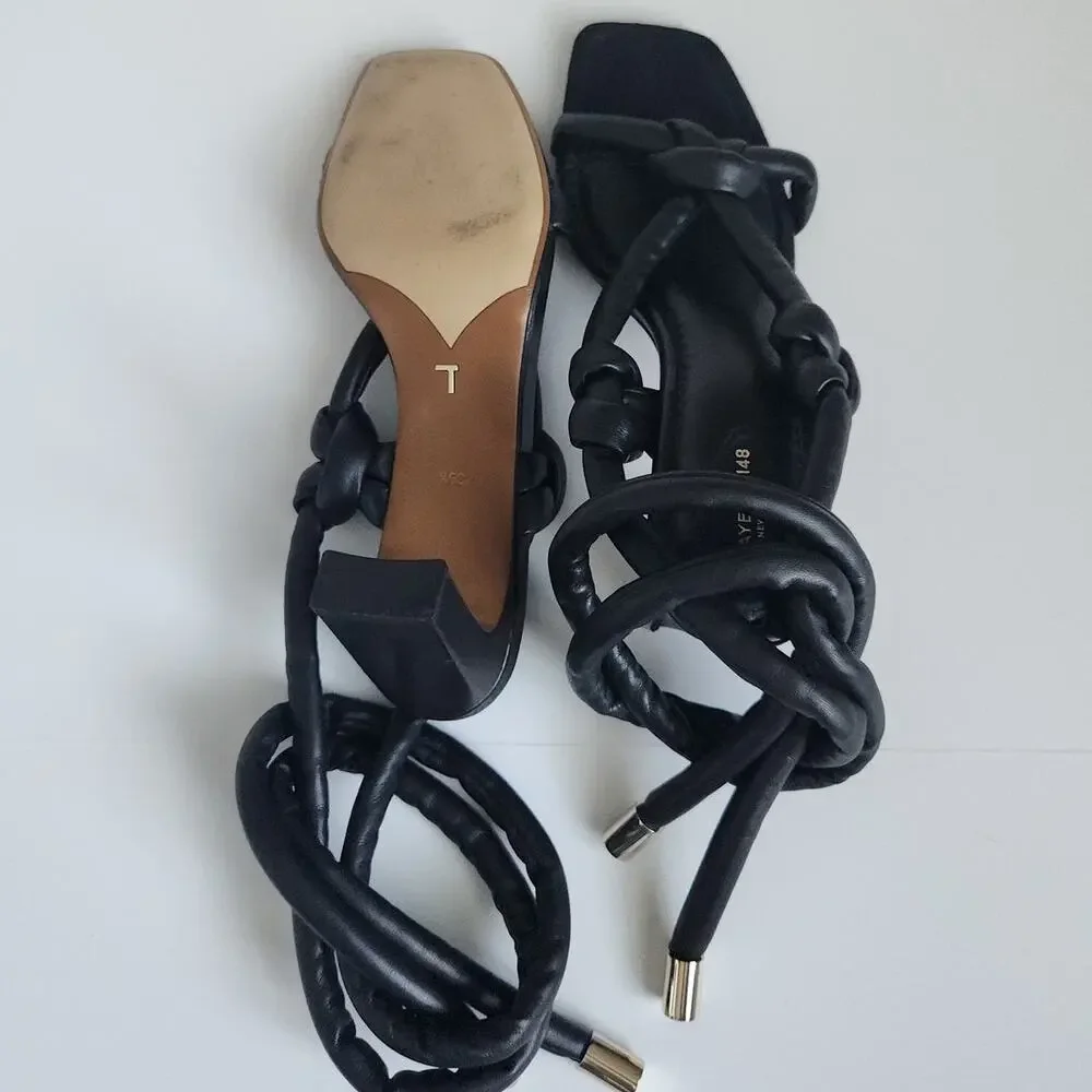 Lafayette 148 New York Delphine Leather Sandals - Picture 7 of 10